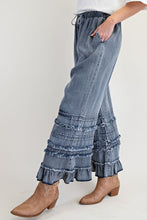 Ruffle Hem Chambray Pants (REG)