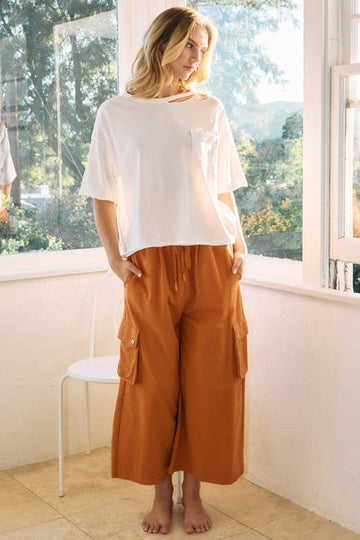 Burnt Orange Cargo Sweatpants (REG)