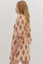 Floral Puff Sleeve Dress in Ecru (REG)