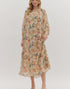 Botanical Midi Dress in Ecru (REG)
