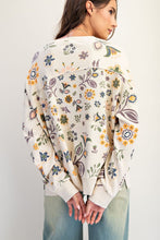 Flower Pop Pullover Top in Natural (PLUS)