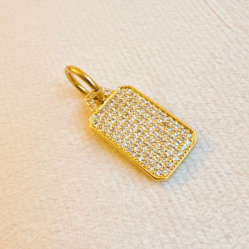 Pave Square Charm
