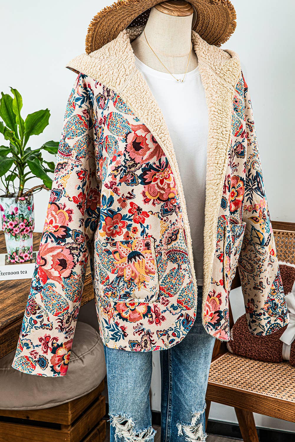 Vintage Paisley Hooded Jacket (REG)