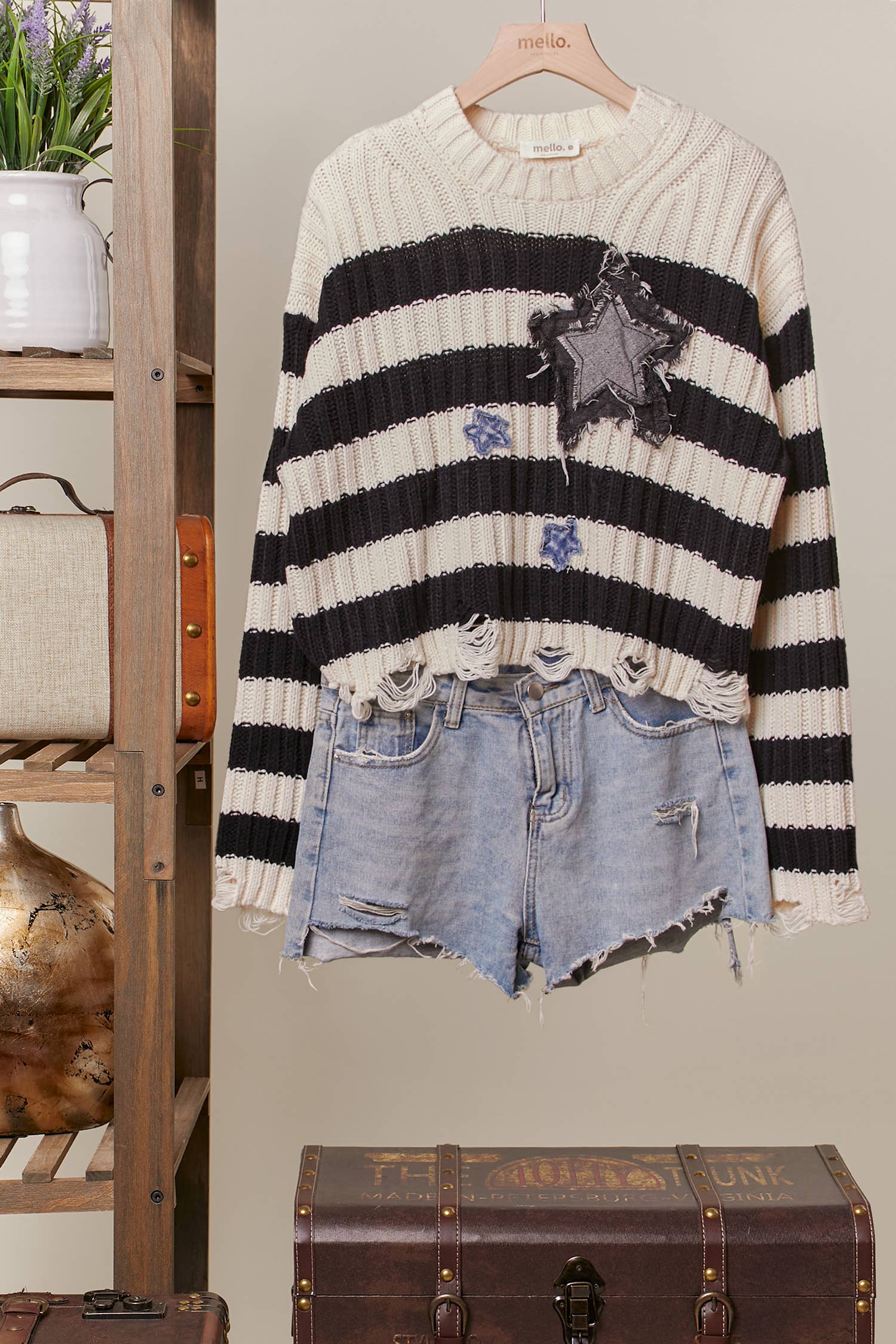 Star Denim Striped Sweater (REG)