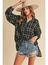 Tamra Plaid Top in Black (REG)