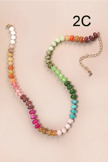 Natural Glass Bead Necklace