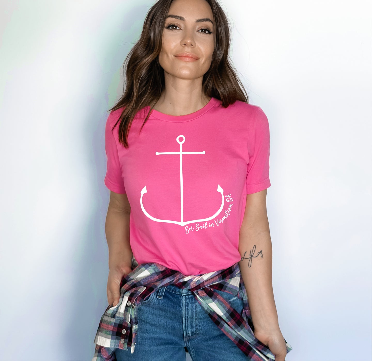 Set Sail in Vermilion Tee in Pink (REG/PLUS)