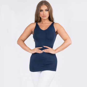 Navy Reversible Seamless Tank