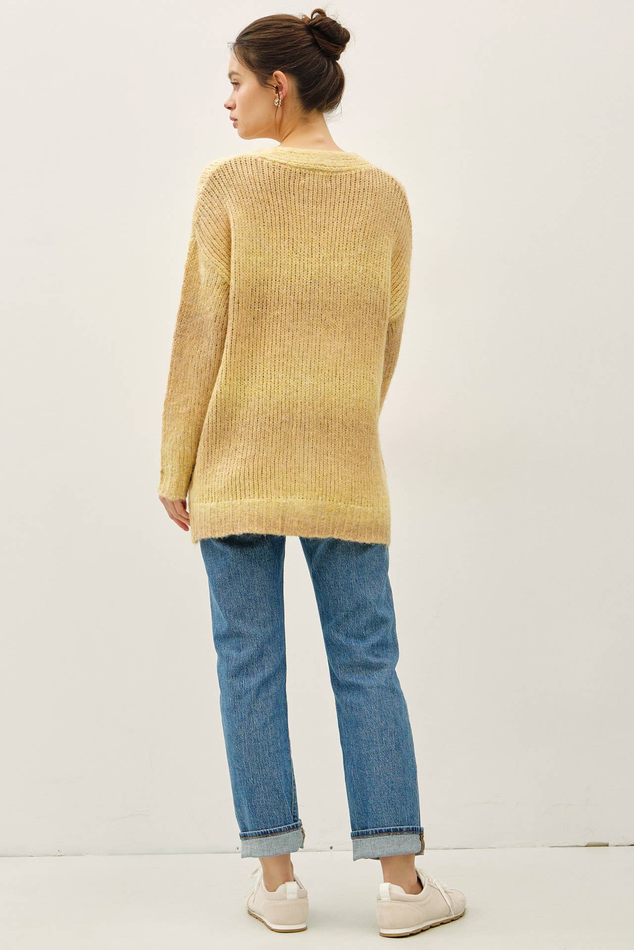 Tonal Gradient Cardigan in Eggtart (REG)