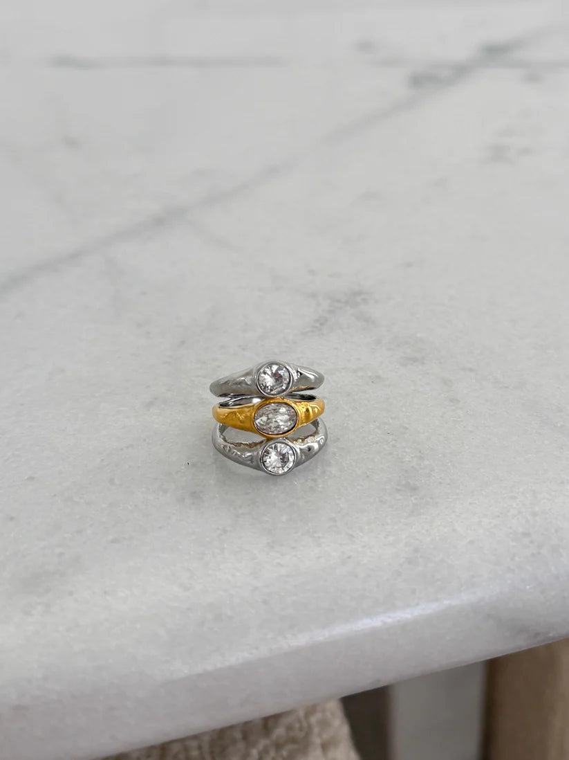Hailey Mix Metal Stack Ring