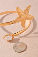 Gold Starfish Open Arm Cuff