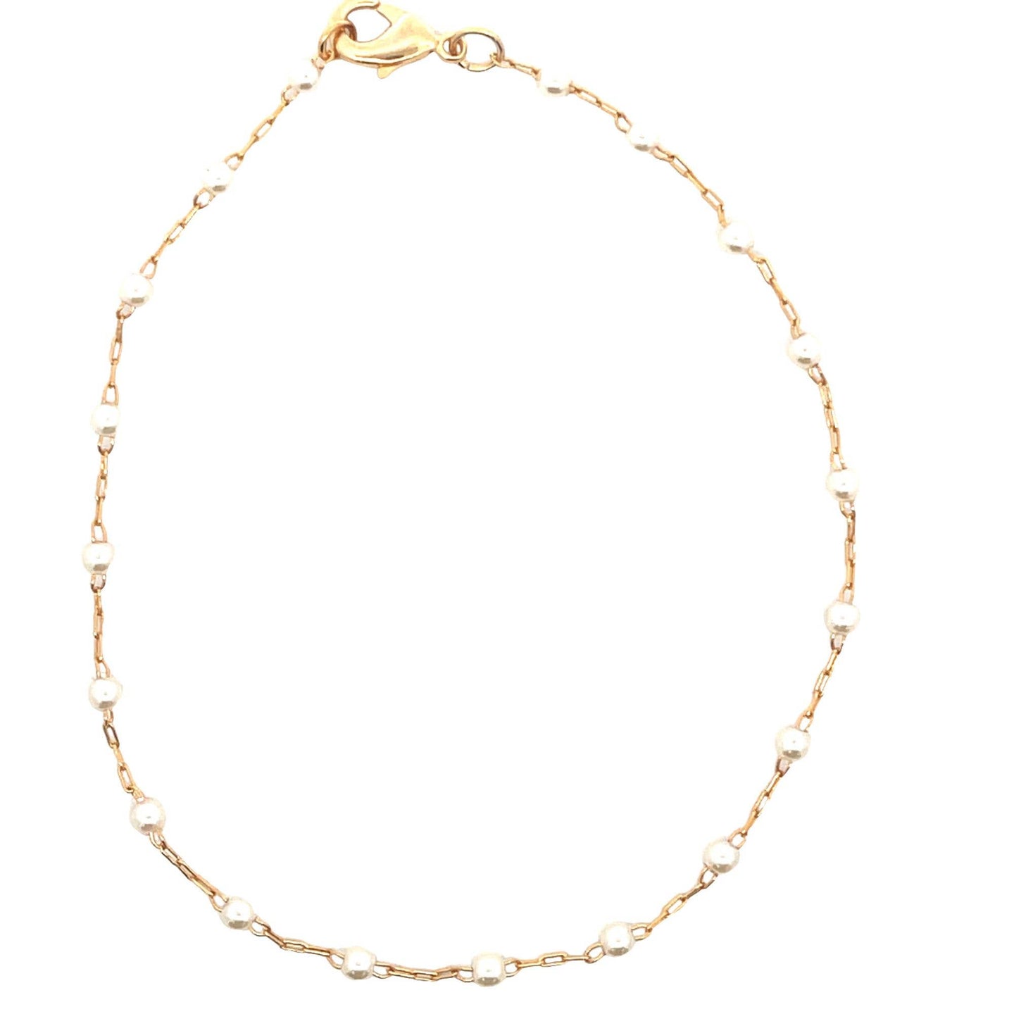 18K Classy Pearl Anklet