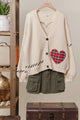 Stitched Heart Cardigan (REG)