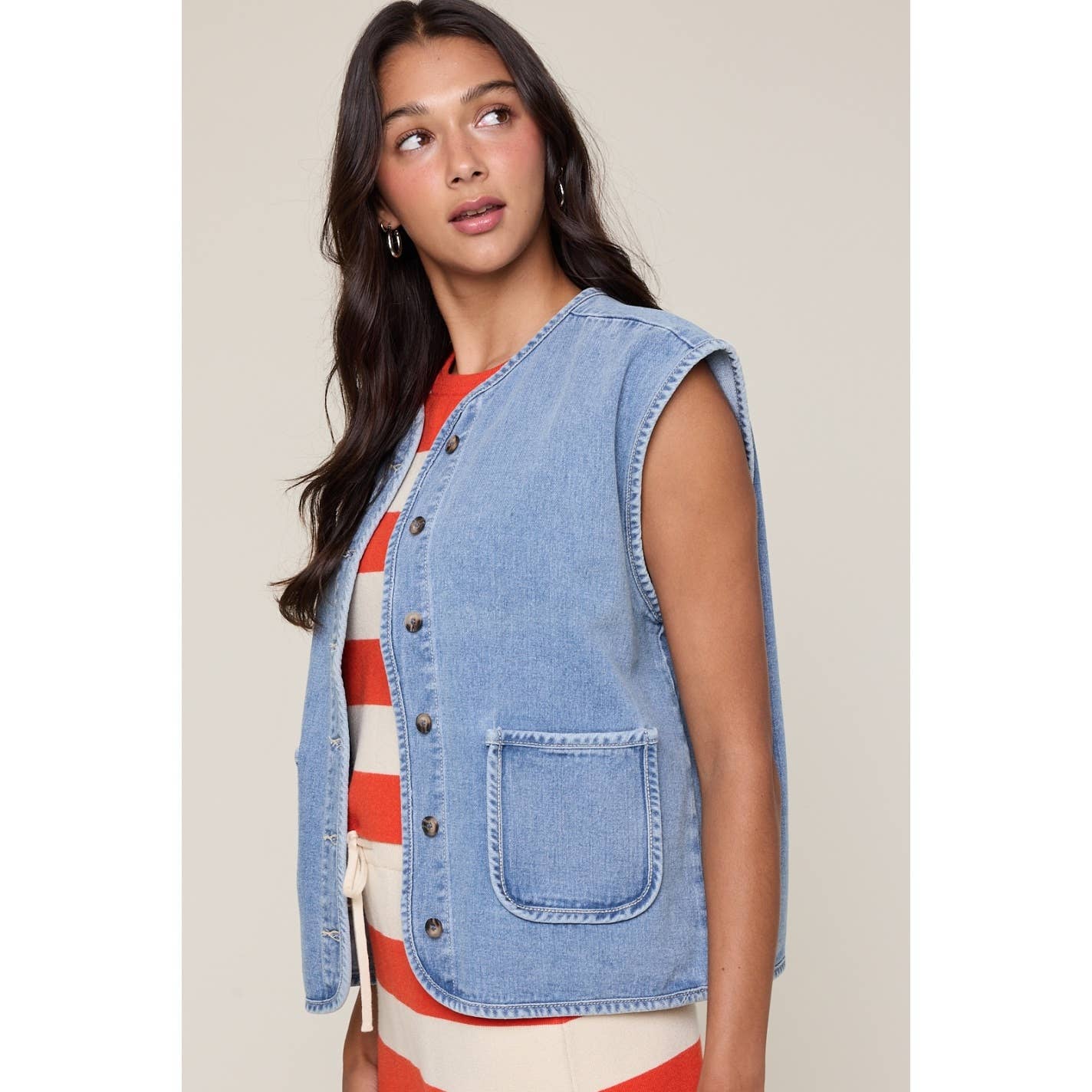 Denim Pocket Vest (REG)