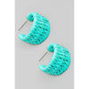 Raffia Braid Hoop Earrings