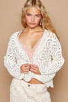 Calliope Crochet Cardigan in Cream (REG)