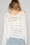 Cable Twist Crop Sweater in Ivory (REG)