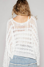 Cable Twist Crop Sweater in Ivory (REG)