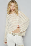 Cable Twist Crop Sweater in Natural (REG)