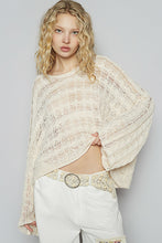 Cable Twist Crop Sweater in Natural (REG)