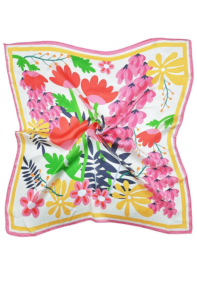 Bright Floral Fashion Scarf