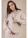 Comfy Floral Zip Up Hoodie in Cream (REG/PLUS)