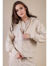 Comfy Floral Zip Up Hoodie in Cream (REG/PLUS)