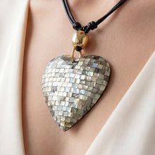 Mosaic Shell Heart Necklace