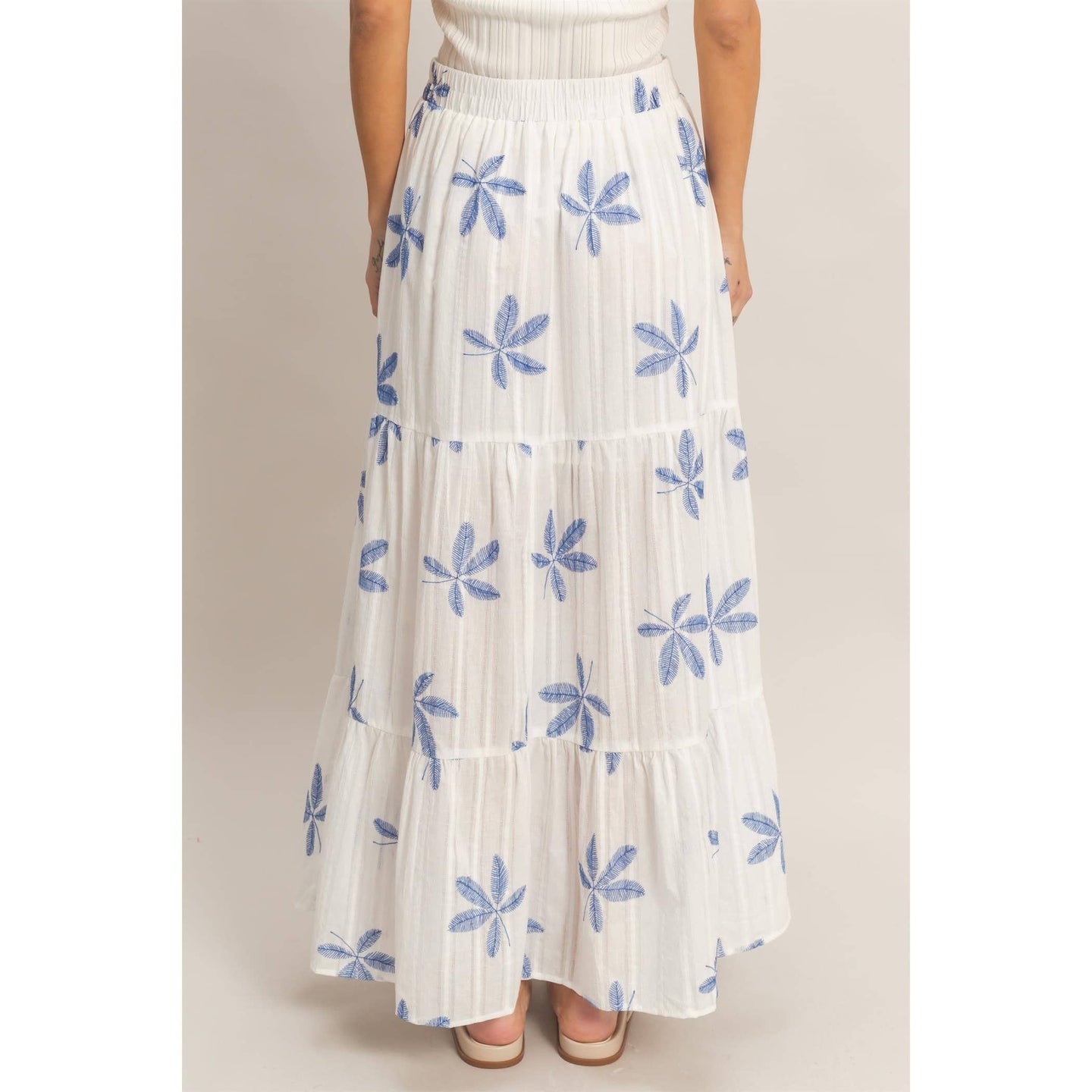 Side Slit Tiered Vacation Skirt (REG)