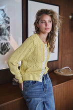 Kiwi Pointelle Cardigan w/ Lace (REG