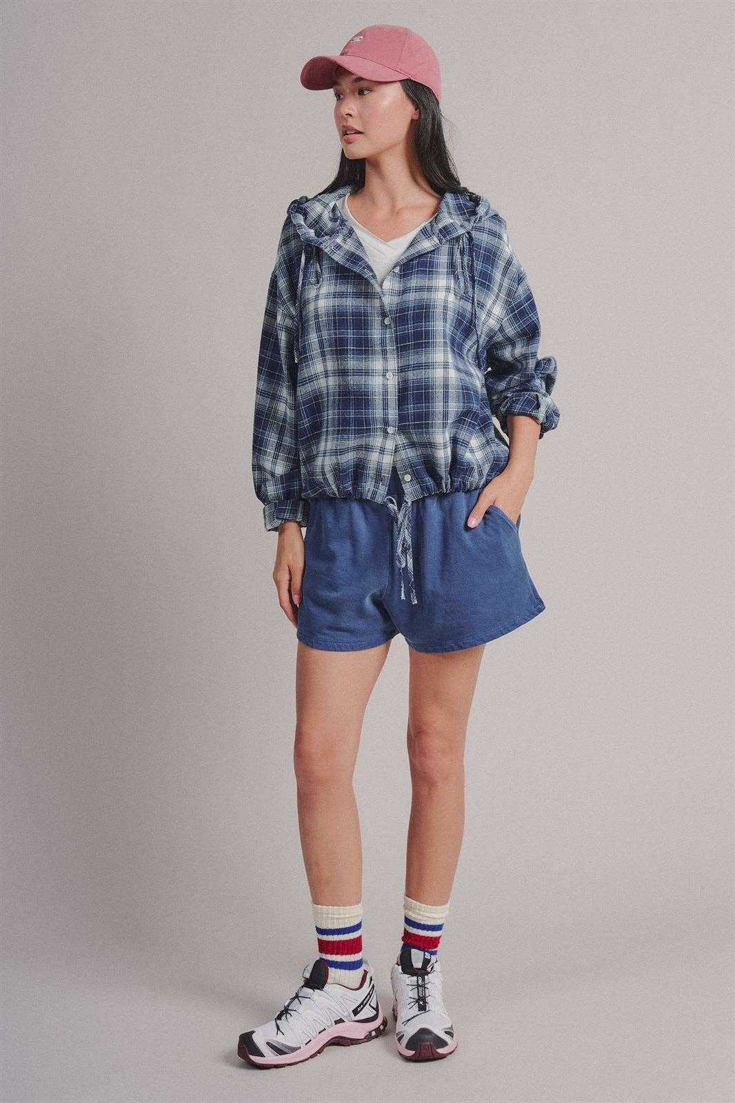 Navy Flannel Shacket (REG)