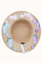 Floral Embroidered Straw Hat