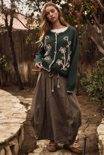 Washed Denim Balloon Skirt in Stone (REG)