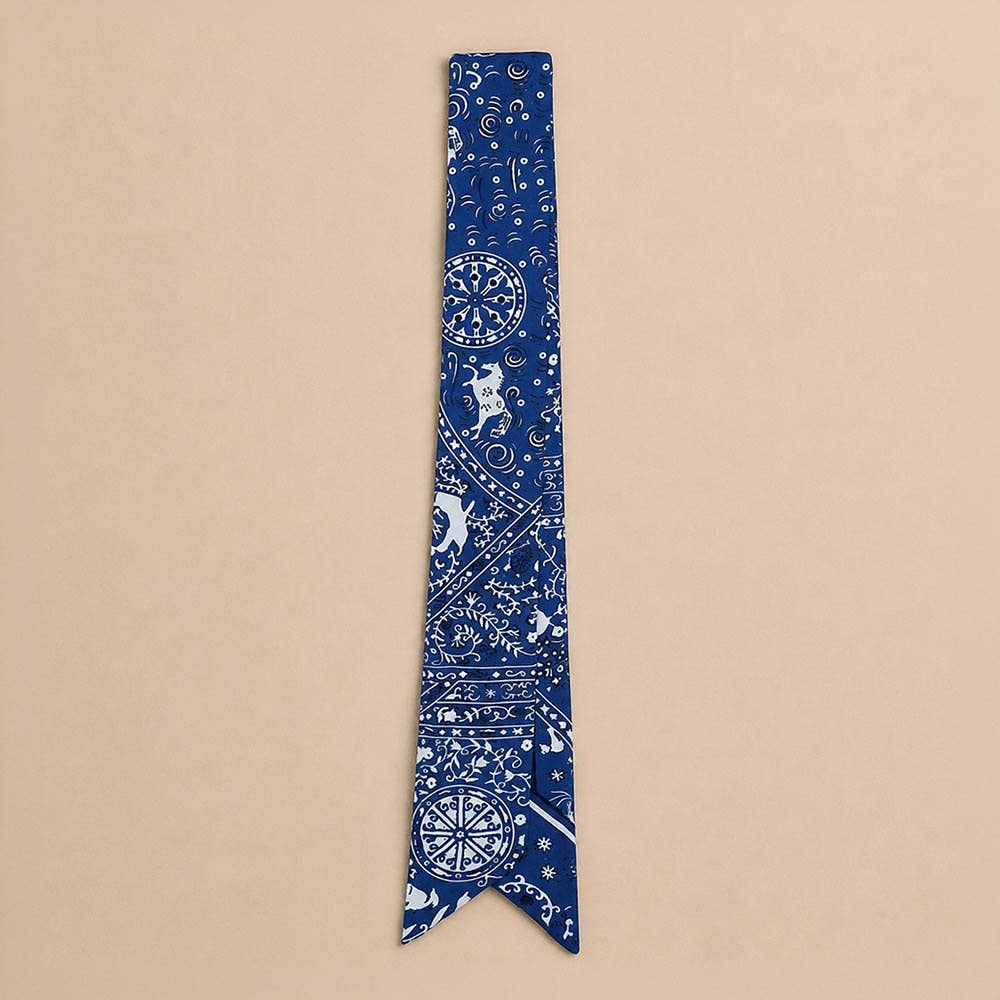 Paisley Print Twilly Scarf
