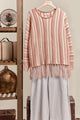 Striped Fringe Sweater (REG)