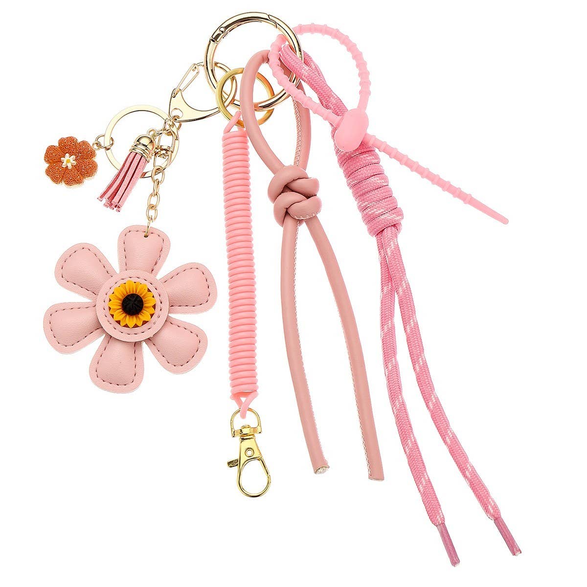 Flower Rope Carabiner Keychain Bag Charm