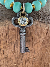 Seafoam Key Charm Bracelet