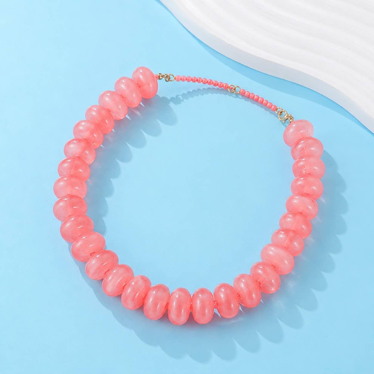 Chunky Swirl Beaded Statement Necklace