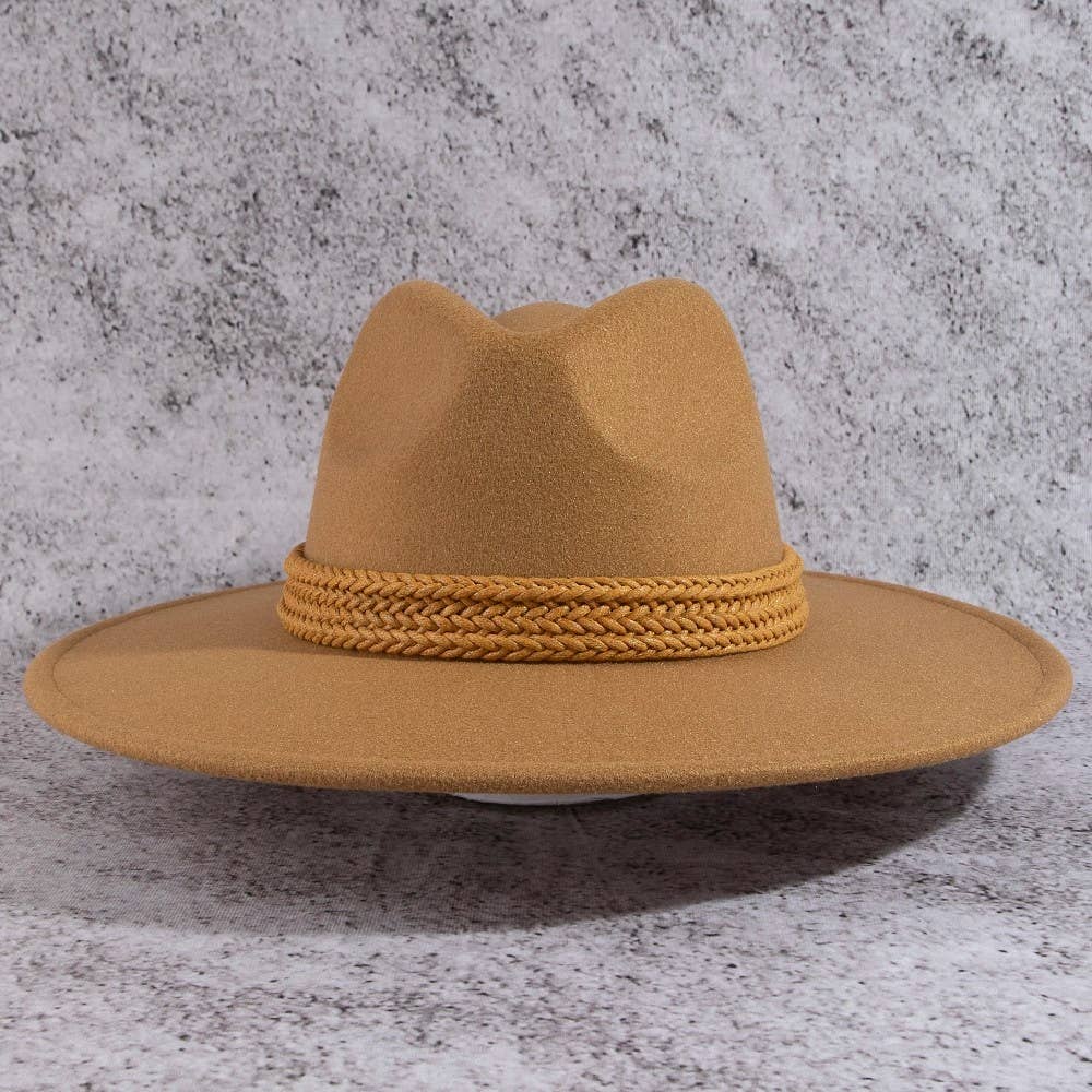 Intricate Braid Fedora Hat
