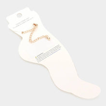 Open Oval Link Layered Anklet