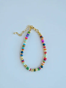 Beaded Charm Bar Bracelet