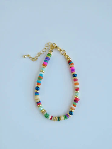 Beaded Charm Bar Bracelet