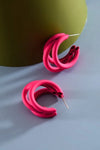 Twisted Color Hoop Earrings