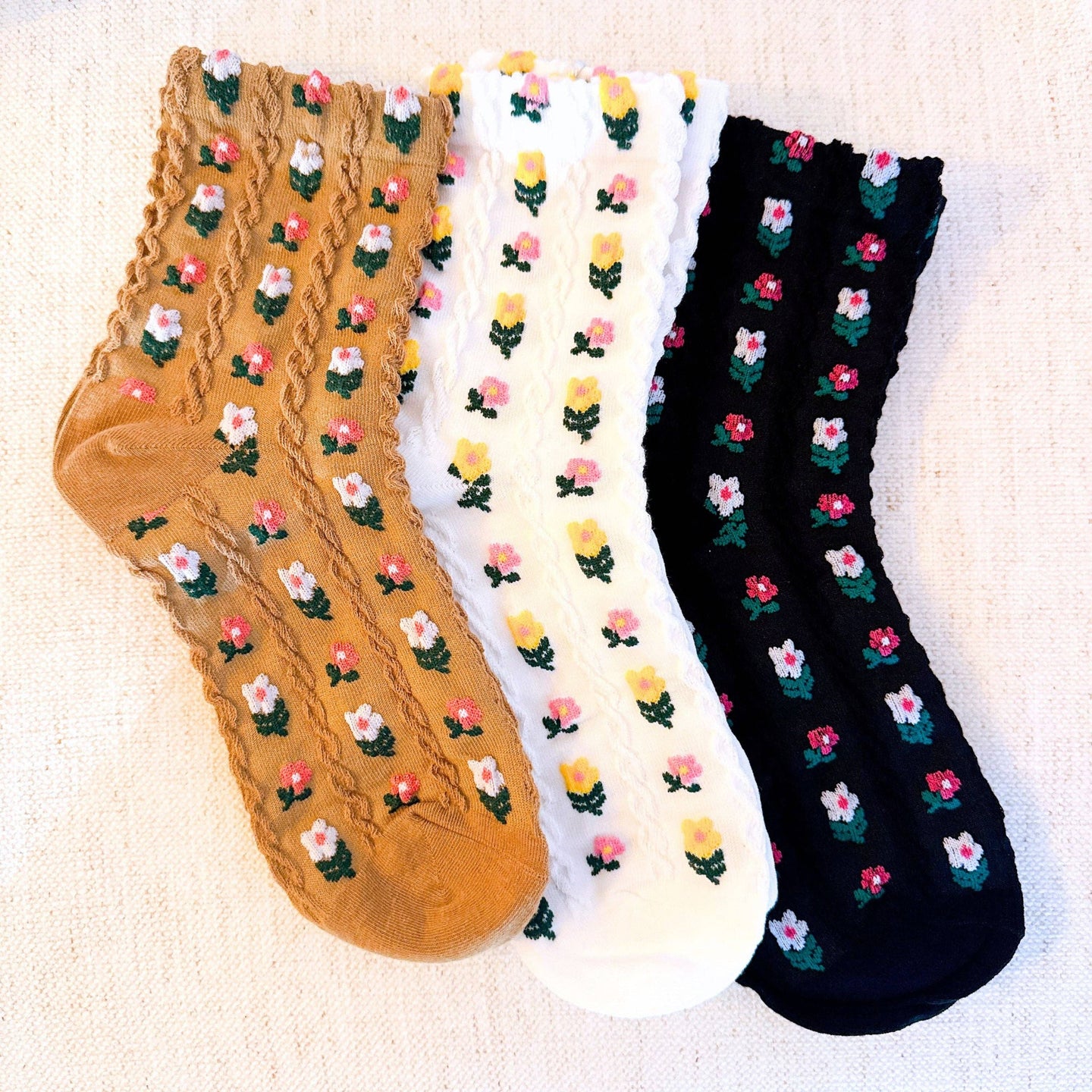 Adorable Mini Flower Socks