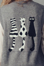 Cat Print Sweater Vest (REG)