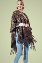 Yarn Dyed Paisley Fringe Ruana