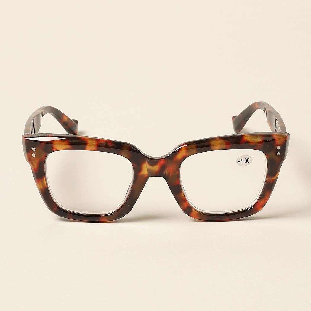 Bold Oversized Square Reading Glasses