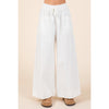 Mineral Wide Leg Twill Pants in White (REG)