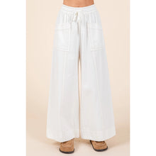 Mineral Wide Leg Twill Pants in White (REG)