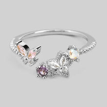 18K Multi CZ Butterfly Ring